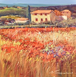 Prato di Fiori by Bruno Tinucci - Original Painting on Stretched Canvas sized 12x12 inches. Available from Whitewall Galleries
